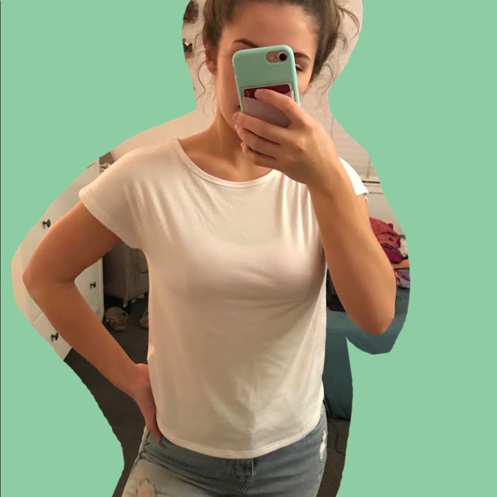 White Workout Tee